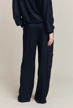 Aurora Satin Cargo Trousers Navy -Top Sell Dress Sales Store P06G005 K10 26589 650px 964px