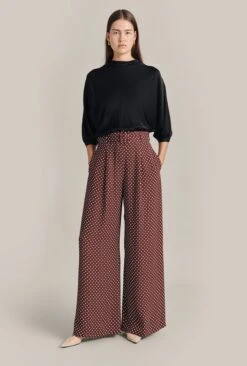 Clara Crepe Palazzo Trousers Delores Spot