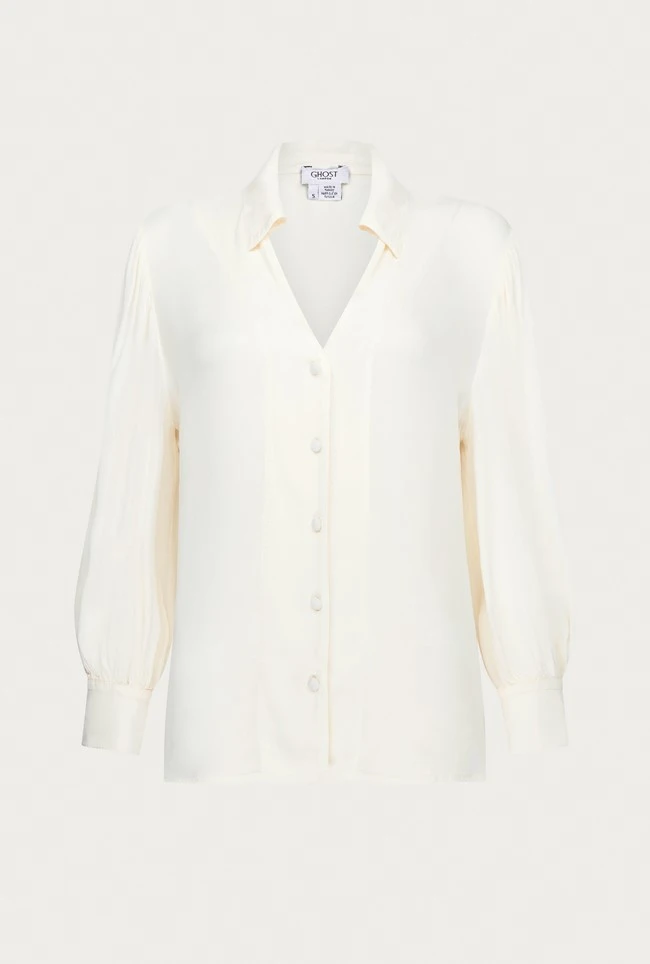 Ayla Crepe Blouse Ivory 5 Ayla Crepe Blouse Ivory - Image 5