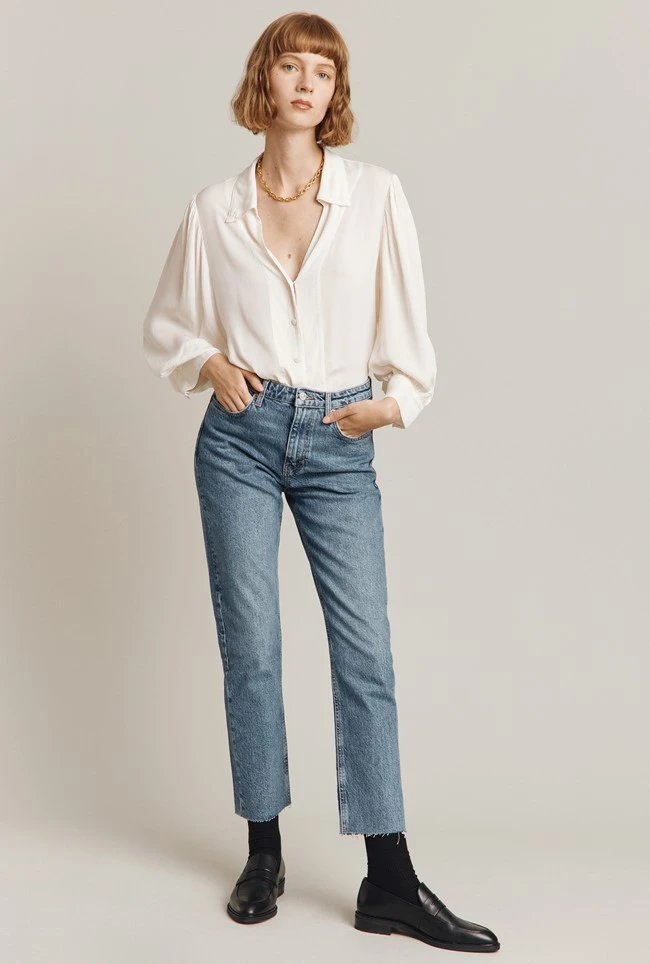 Ayla Crepe Blouse Ivory 4 Ayla Crepe Blouse Ivory - Image 4