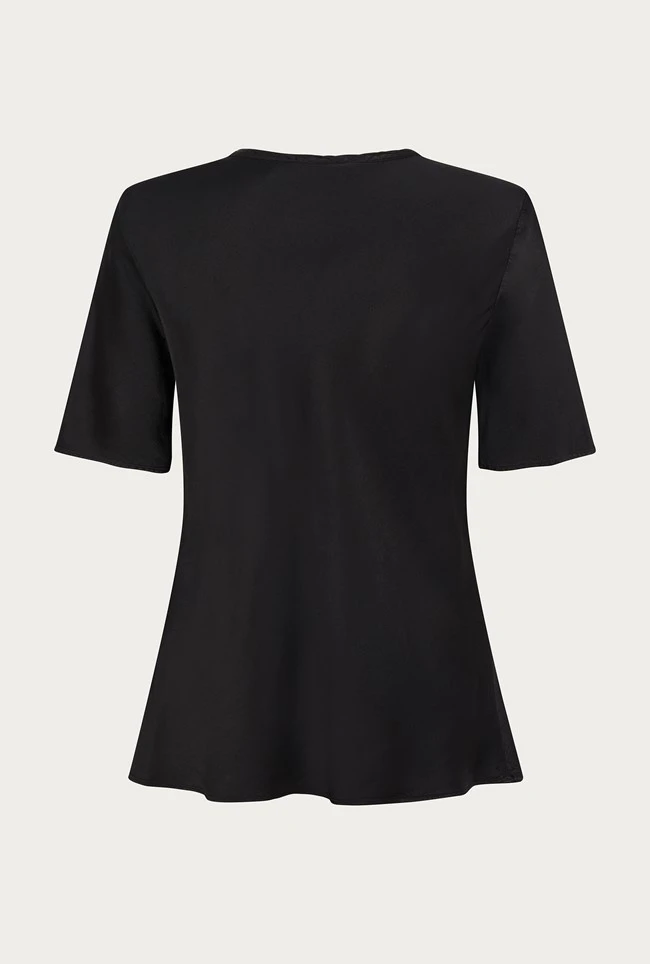 Ivy Satin Top Black 6 Ivy Satin Top Black - Image 6