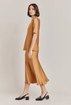 Ivy Satin Top Tobacco Brown -Top Sell Dress Sales Store Q06G008A D33 28626 650px 964px