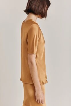 Ivy Satin Top Tobacco Brown -Top Sell Dress Sales Store Q06G008A D33 28630 650px 964px