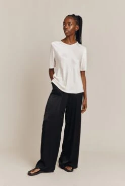 Ivy Satin Top Ivory -Top Sell Dress Sales Store Q06G008A M12 26648 650px 964px