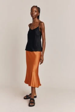 Jana Satin Cami Top Black -Top Sell Dress Sales Store Q06G011 A01 26680 650px 964px