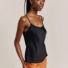 Jana Satin Cami Top Black