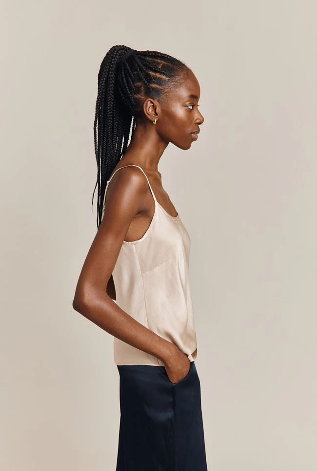 Jana Satin Cami Top Stone 4 Jana Satin Cami Top Stone - Image 4