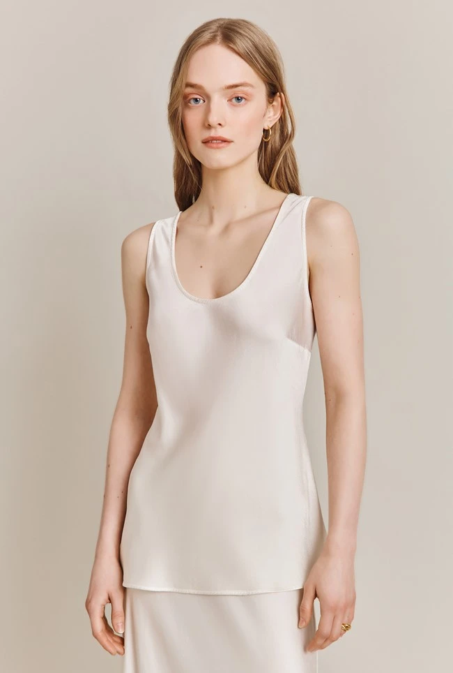 Margot Satin Top Ivory 1 Margot Satin Top Ivory