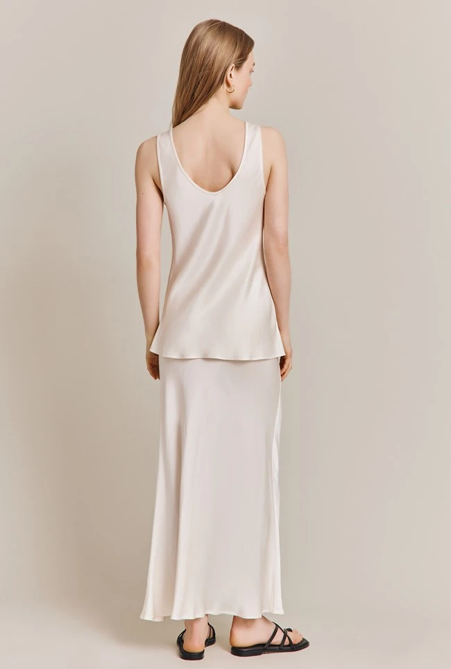 Margot Satin Top Ivory 2 Margot Satin Top Ivory - Image 2