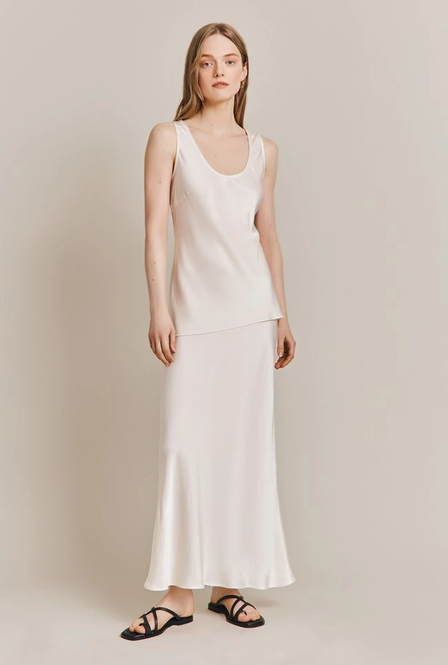 Margot Satin Top Ivory 3 Margot Satin Top Ivory - Image 3