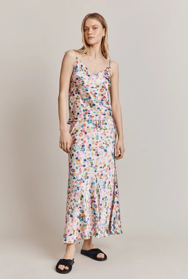 Grace Satin Cami Top Pink Umbrella Petals 4 Grace Satin Cami Top Pink Umbrella Petals - Image 4