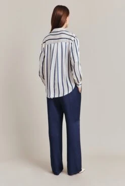 Amy Satin Long Sleeve Shirt Navy Stripe 9 Amy Satin Long Sleeve Shirt Navy Stripe -Top Sell Dress Sales Store Q07G009 Z79 28844 650px 964px
