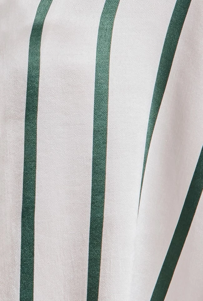 Amy Satin Long Sleeve Shirt Green Stripe 6 Amy Satin Long Sleeve Shirt Green Stripe - Image 6