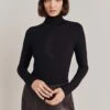 Fern Roll Neck Top Black