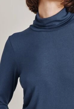 Fern Roll Neck Top Navy -Top Sell Dress Sales Store Q07G010 K10 29014 650px 964px