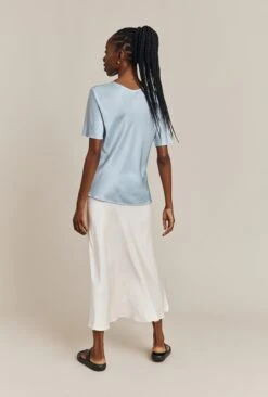 Luna Satin Slip Skirt Ivory -Top Sell Dress Sales Store S05G002A M12 26706 650px 964px