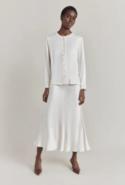 Luna Satin Slip Skirt Ivory -Top Sell Dress Sales Store S05G002A M12 29913 650px 964px