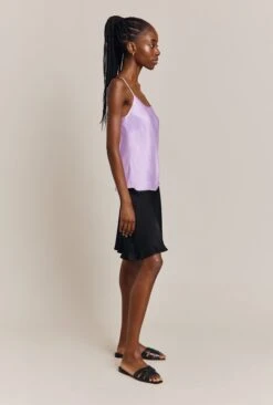 Arella Satin Slip Skirt Black -Top Sell Dress Sales Store S06G003 A01 26742 650px 964px