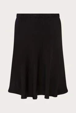 Arella Satin Slip Skirt Black -Top Sell Dress Sales Store S06G003 A01 27140 650px 964px