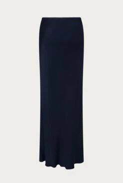Emma Satin Midi Skirt Navy -Top Sell Dress Sales Store S06G004 K10 27653 650px 964px