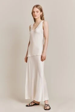 Emma Satin Midi Skirt Ivory 14 Emma Satin Midi Skirt Ivory -Top Sell Dress Sales Store S06G004 M12 27660 650px 964px