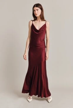 Eileen Satin Midi Skirt Claret 13 Eileen Satin Midi Skirt Claret -Top Sell Dress Sales Store S07G004 G36 28926 650px 964px