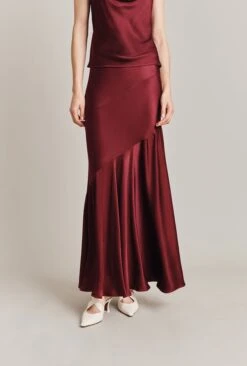 Eileen Satin Midi Skirt Claret 12 Eileen Satin Midi Skirt Claret -Top Sell Dress Sales Store S07G004 G36 28932 650px 964px
