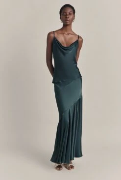 Eileen Satin Midi Skirt Cedar -Top Sell Dress Sales Store S07G004 J21 29892 650px 964px