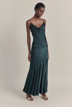 Eileen Satin Midi Skirt Cedar -Top Sell Dress Sales Store S07G004 J21 29893 650px 964px