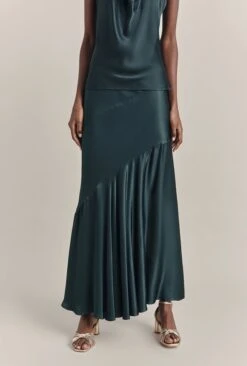 Eileen Satin Midi Skirt Cedar -Top Sell Dress Sales Store S07G004 J21 29896 650px 964px