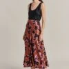 Mariana Midi Skirt Rust Ikat Print
