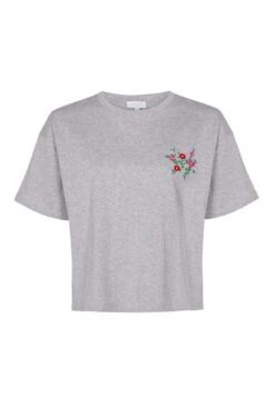 Mia T-Shirt Grey Embroidered -Top Sell Dress Sales Store T02G005 Z45 21881 650px 964px