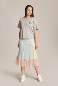 Mia T-Shirt Grey Embroidered -Top Sell Dress Sales Store T02G005 Z45 22107 650px 964px