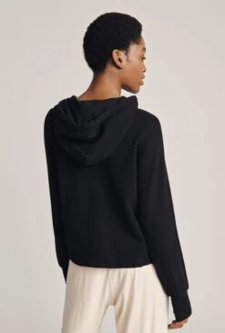 Cropped Organic Hoodie Black -Top Sell Dress Sales Store V02G012 A01 22859 650px 964px