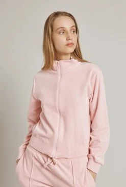 Velour Track Top Pink -Top Sell Dress Sales Store V02G020 H44 24618 650px 964px