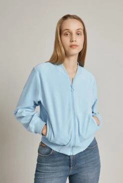 Velour Zip Track Top Cornflower Blue -Top Sell Dress Sales Store V02G022 K91 24623 650px 964px