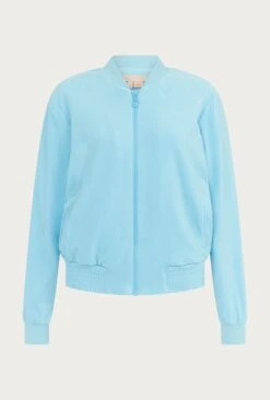Velour Zip Track Top Cornflower Blue -Top Sell Dress Sales Store V02G022 K91 24624 650px 964px